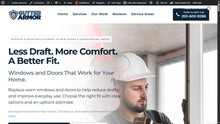 Preview of Gutter Armor CT windows and doors replacement service page
